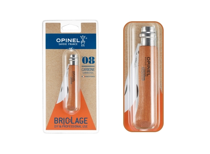 OPINEL BLISTER 8 VRN LAME CARBONE ET VIROBLOC (10)