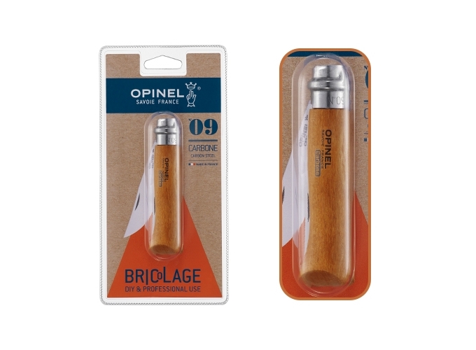 OPINEL BLISTER 9 VRN LAME CARBONE ET VIROBLOC (10)
