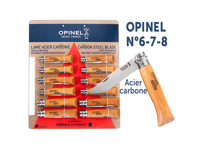 OPINEL CTE 12P. 6VRN 7VRN 8VRN ACIER CARBONE (1)