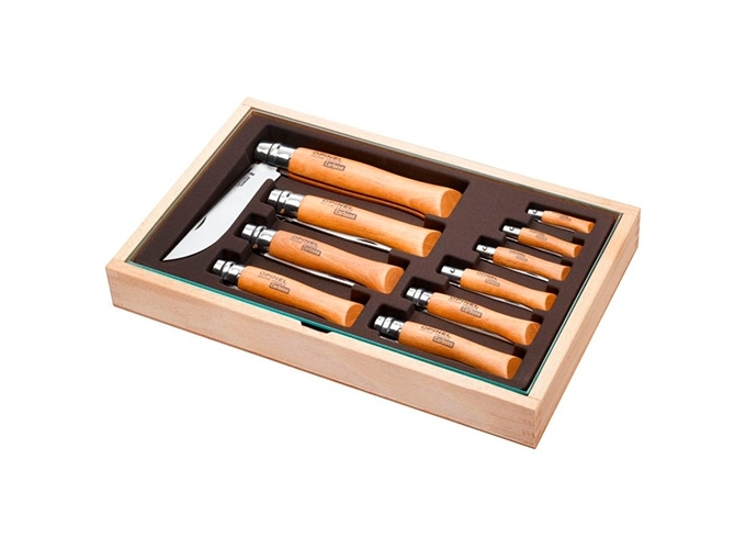 OPINEL RAMASSE MONNAIE 10P ASS.LAMES CARBONE (1)