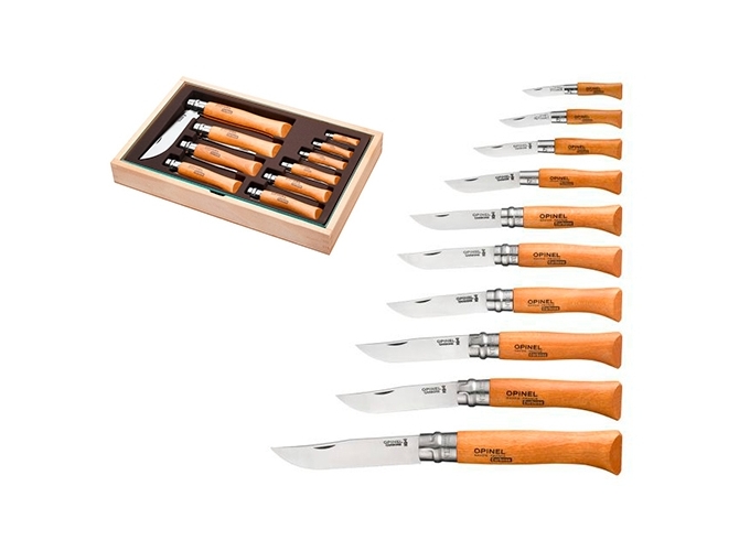 OPINEL RAMASSE MONNAIE 10P ASS.LAMES CARBONE (1)