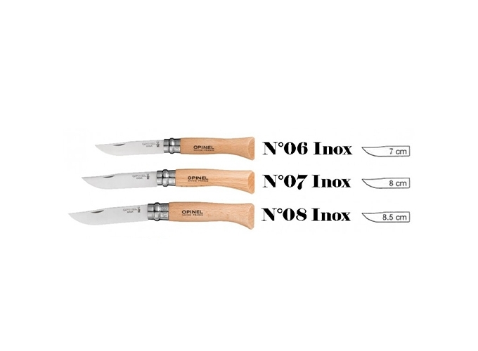 OPINEL TABLEAU 12 PCS 6 7 8 VR ACIER INOX ASS. (1)
