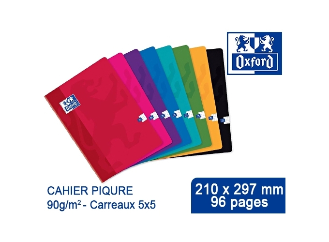OXFORD CAHIER PIQURE 210X297  5X5   96P (10)