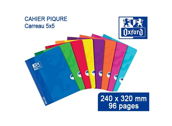 OXFORD CAHIER PIQURE 240X320 5 X 5  96P (10)