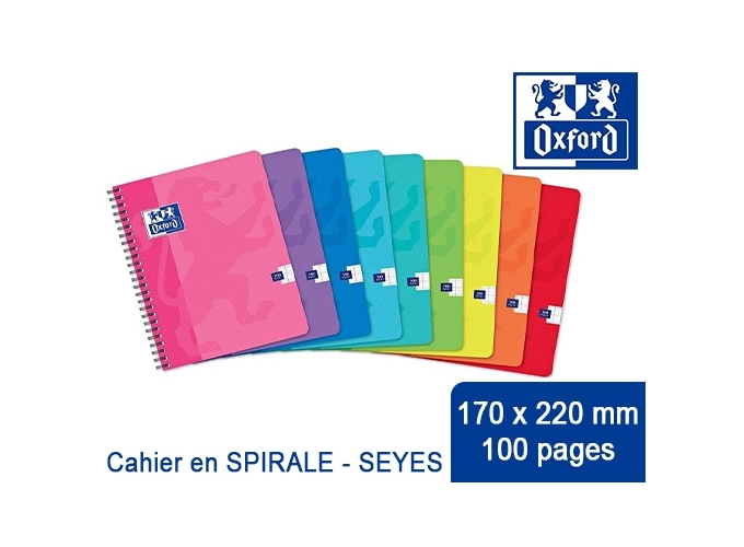 OXFORD CAHIER SPIRALE 170X220 SEYES 100P (10)