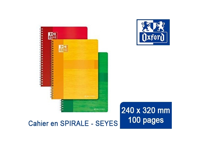 OXFORD CAHIER SPIRALE 240X320 SEYES 100P (10)