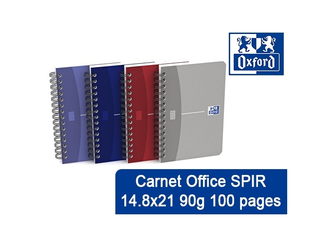 OXFORD OFFICE CARNET SPIR. POLYP 14.8X21 100P (10)