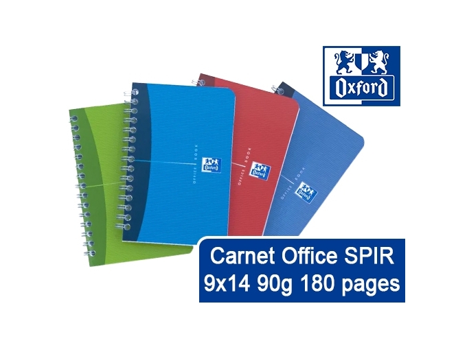 OXFORD OFFICE CARNET SPIR POLYP 9X14 5X5 180P (10)