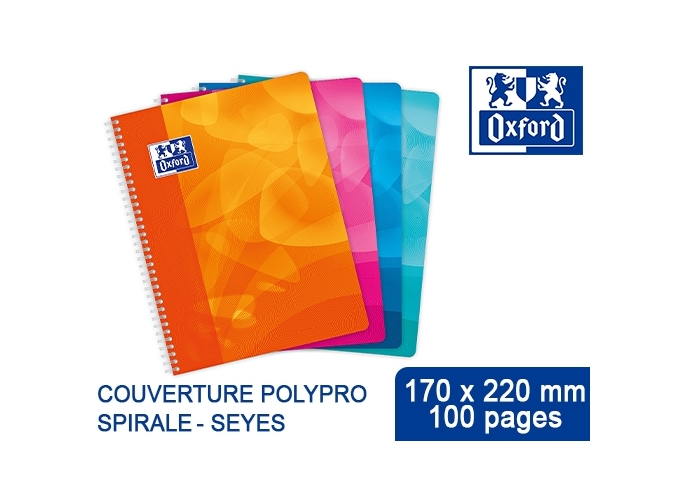 OXFORD POLYPRO SPIRALE 170X220 SEYES 100P (10)
