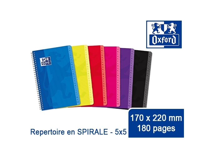 OXFORD REPERTOIRE SPIRALE 17X22 5X5 180P (10)