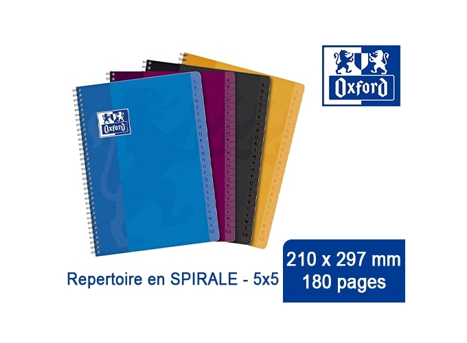 OXFORD REPERTOIRE SPIRALE 21X29.7 5X5 180P (5)