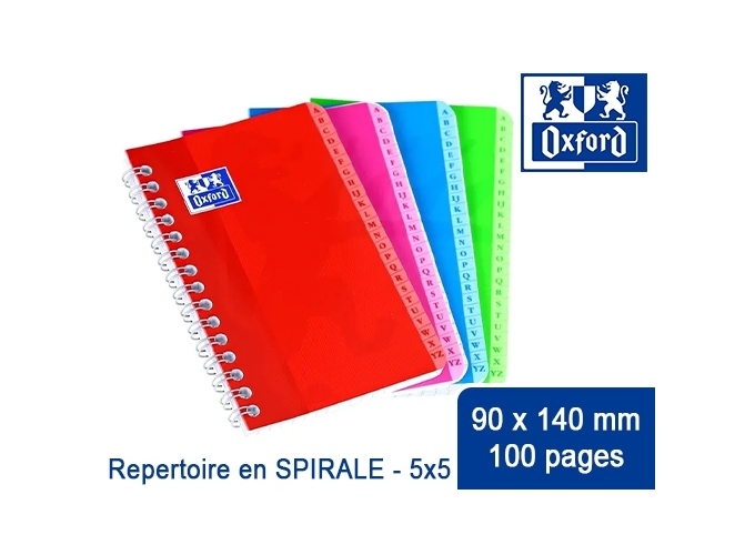 OXFORD REPERTOIRE SPIRALE 9X14 5X5 100P (10)