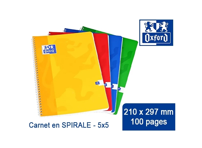 OXFORD SPIRALE 210X297  5X5  100P (10)
