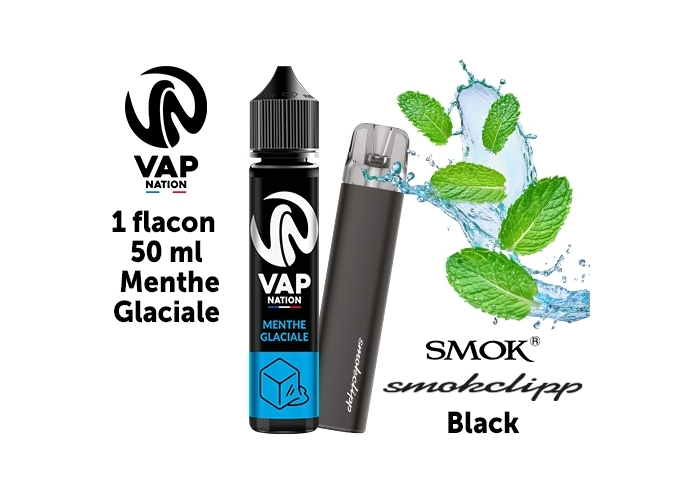 PACK VAP NATION MENTHE GLACIALE 50 ML  1 SMOKCLIPP
