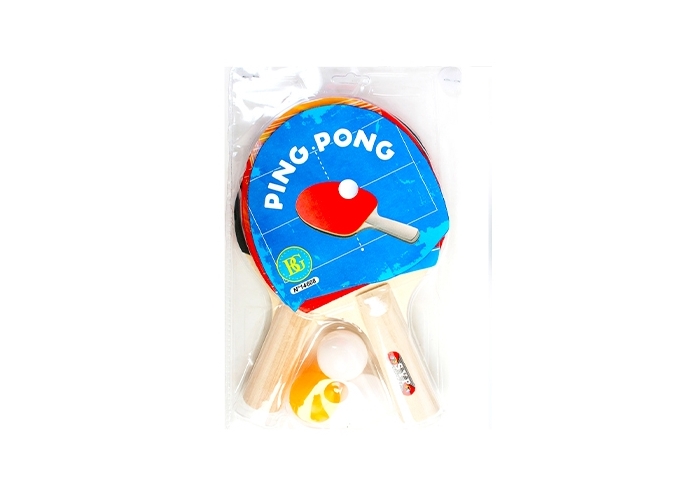PAIRE DE RAQUETTE PING PONG 25cm   3 BALLES (1)