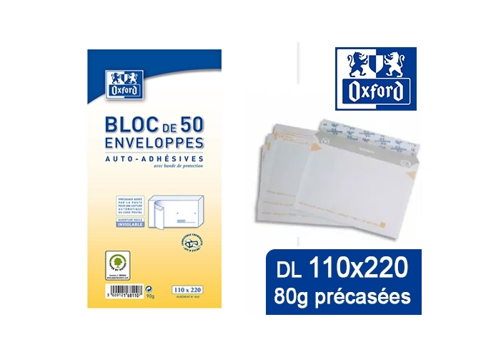 PAQ. 50 ENV. 110X220 80GR PRECASEES (BTE.24)