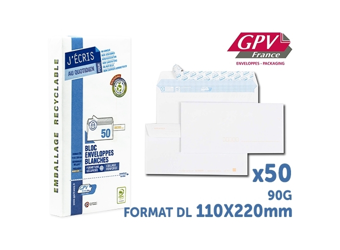 PAQ. 50 ENV. 110X220 90GR COD'EXPRESS (20)