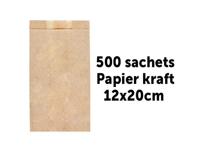 PAQUET 500 SACHET PAPIER KRAFT 12X22CM (1)