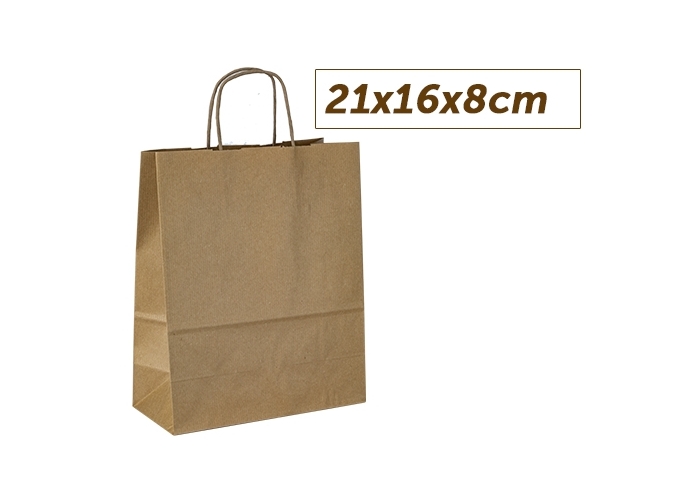 PAQUET DE 25 SACS KRAFT BRUN 21x16x8cm (1)