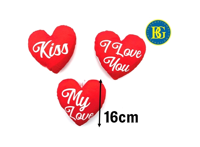 PELUCHE COEUR 16CM 3 ASS. (12)