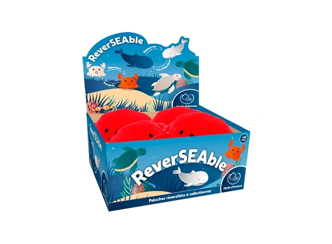 PELUCHE REVERSIBLE CRABE 25cm  (PR. 9)