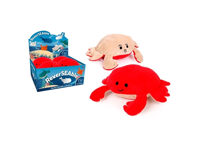PELUCHE REVERSIBLE CRABE 25cm  (PR. 9)