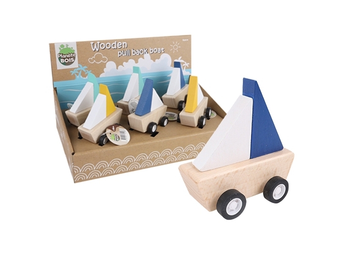 PETITS BATEAUX RETROFRICTION 7.5cm EN BOIS (PR.9)