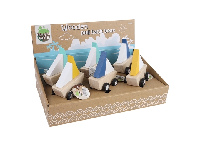 PETITS BATEAUX RETROFRICTION 7.5cm EN BOIS (PR.9)