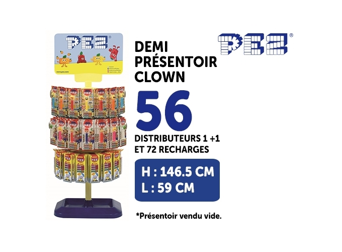 PEZ PETIT PRESENTOIR CLOWN SEUL  (1)