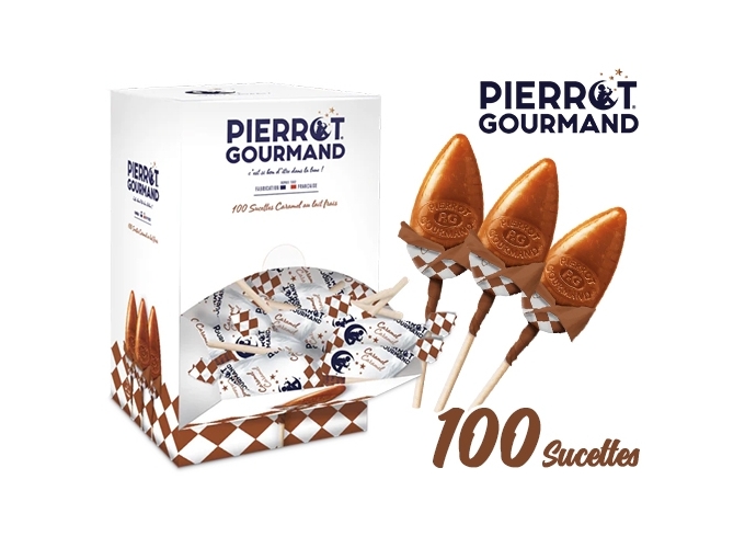PIERROT GOURMAND BTE 100 SUCETTES FL CARAMEL (1)