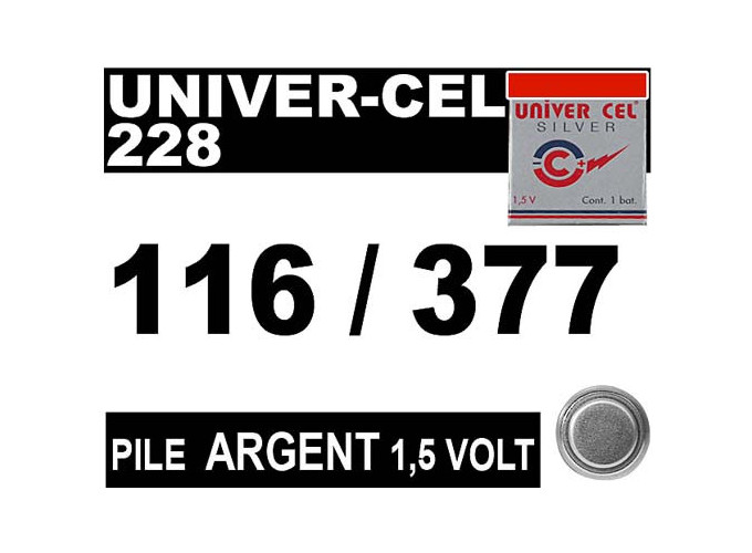 PILE UNIVER-CEL 116 377 1,5V (15)