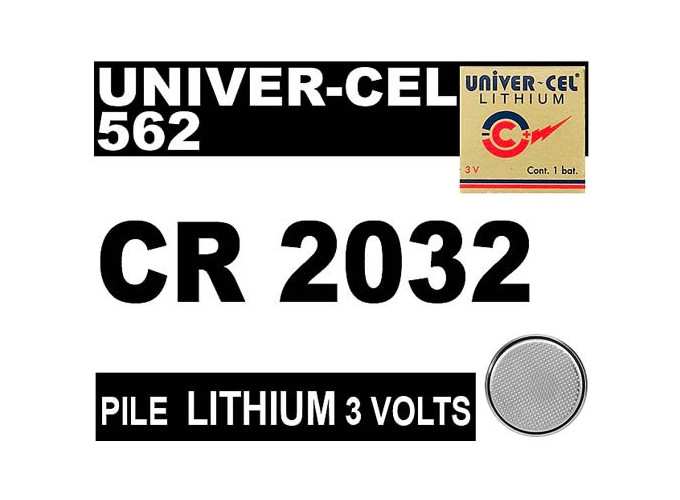 PILE UNIVER-CEL LITHIUM 562 2032 3V (15)