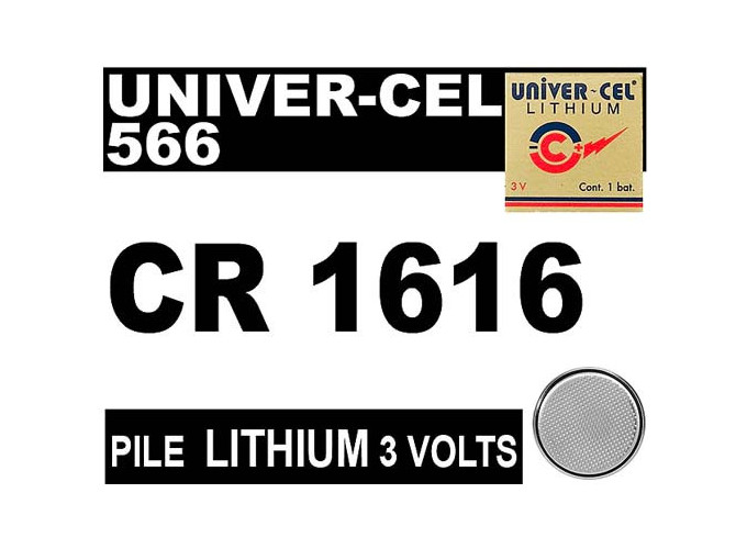 PILE UNIVER-CEL LITHIUM 566 1616 3V (5)