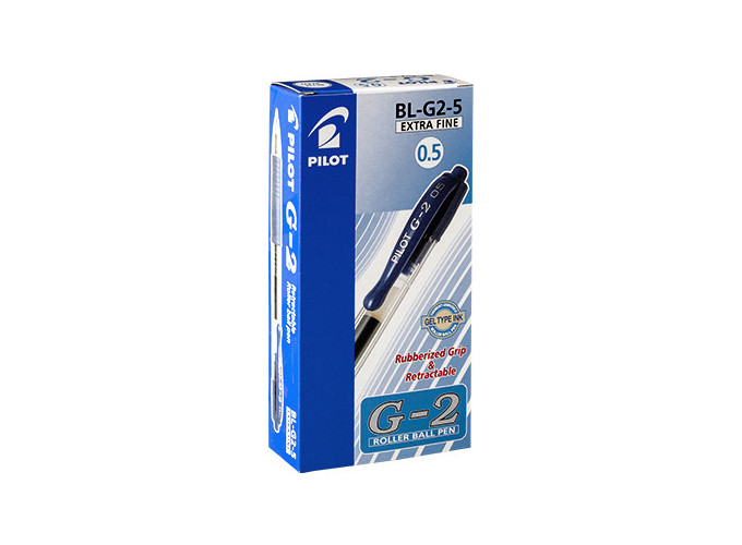 PILOT BILLE RETRACTABLE G2 0.5 BLEU (12)