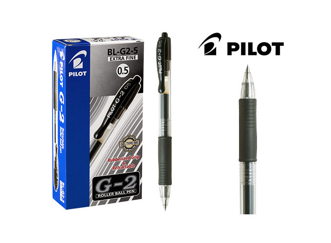 PILOT BILLE RETRACTABLE G2 0.5 NOIR (12)