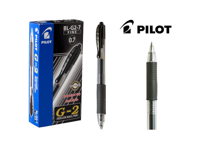 PILOT BILLE RETRACTABLE GEL G2 0.7 NOIR (12)