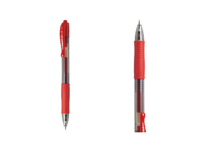 PILOT BILLE RETRACTABLE GEL G2 0,7 ROUGE (12)