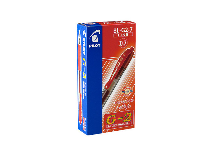 PILOT BILLE RETRACTABLE GEL G2 0,7 ROUGE (12)