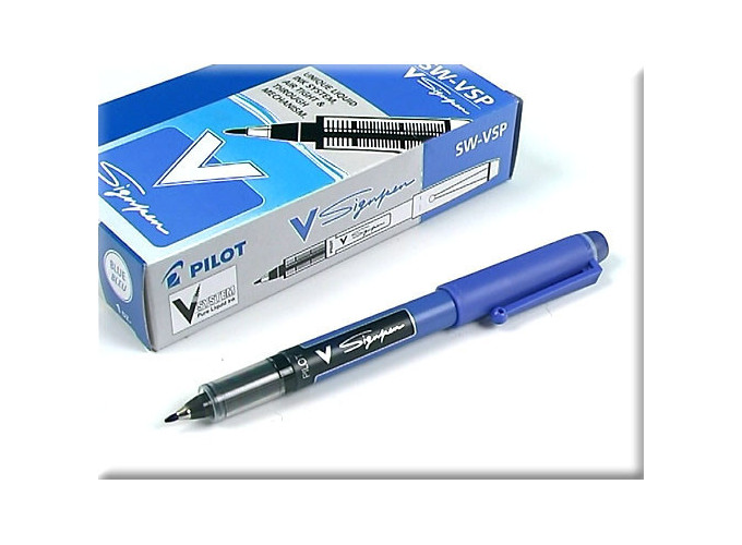 PILOT FEUTRE V-SIGN PEN MOYEN BLEU (12)