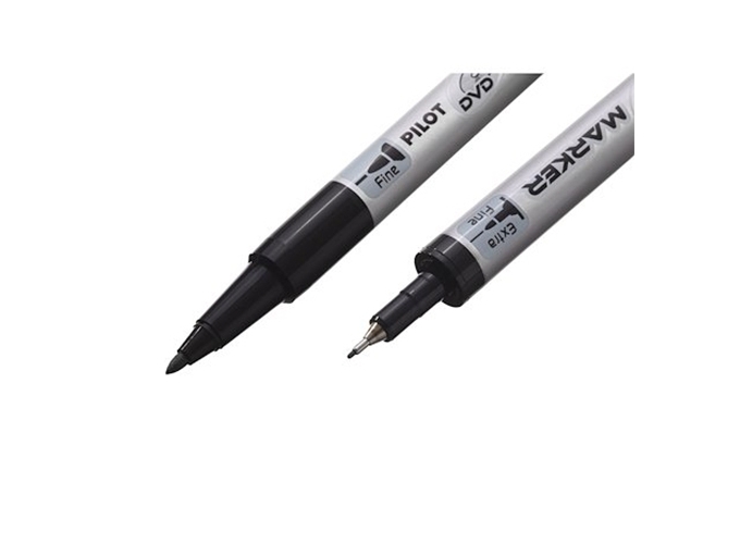 PILOT MARKER 2 POINTES FIN EXTRA FIN NOIR (12)