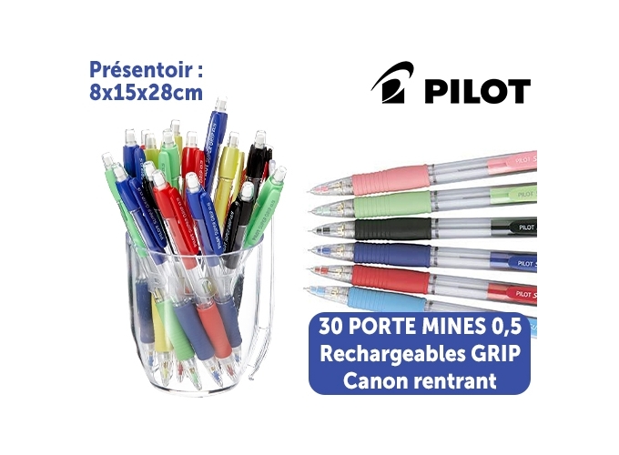 PILOT PORTE-MINE H-185 NEON TRANSP.0,5MM (PRES.30)