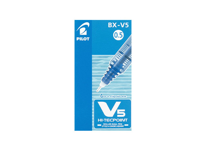 PILOT ROLLER ENCRE LIQ. HI-TECPOINT V5 BLEU (12)
