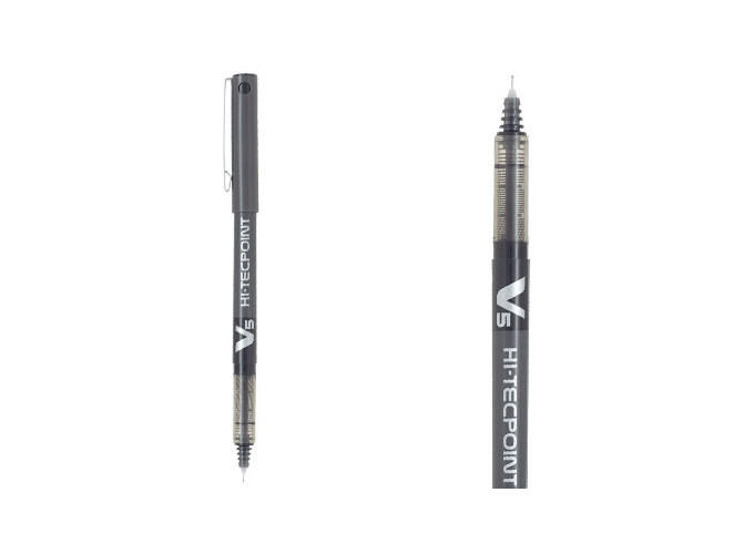 PILOT ROLLER ENCRE LIQ. HI-TECPOINT V5 NOIR (12)