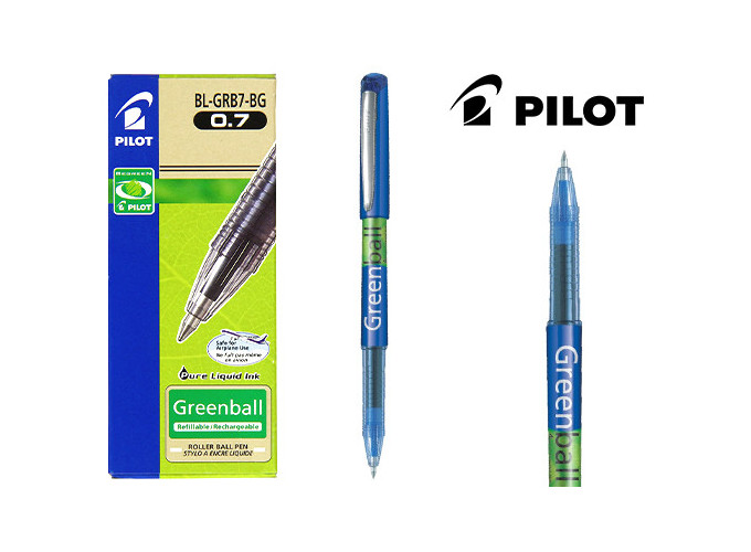 PILOT ROLLER ENCRE LIQUIDE  GreenBall  BLEU (10)