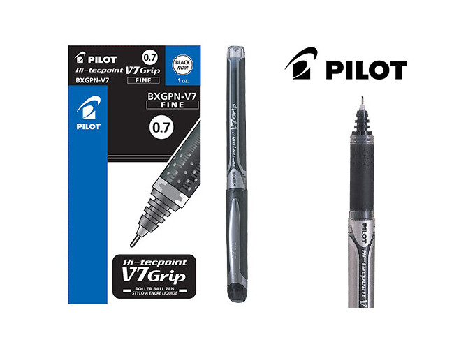 PILOT ROLLER HI-TECPOINT V7 GRIP NOIR (12)