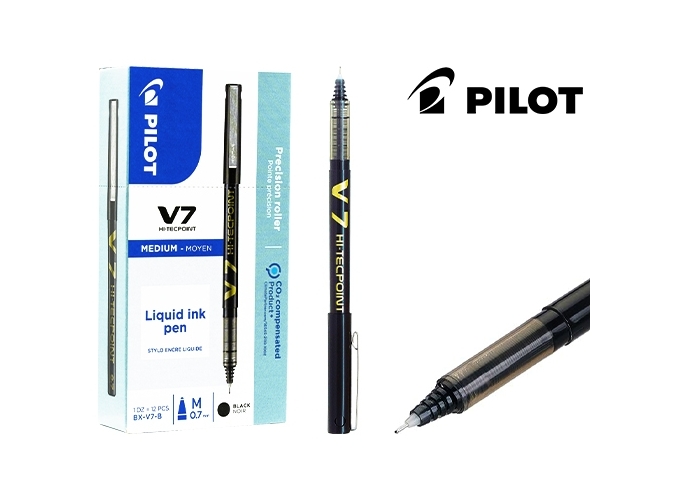 PILOT ROLLER HI-TECPOINT V7 NOIR (12)