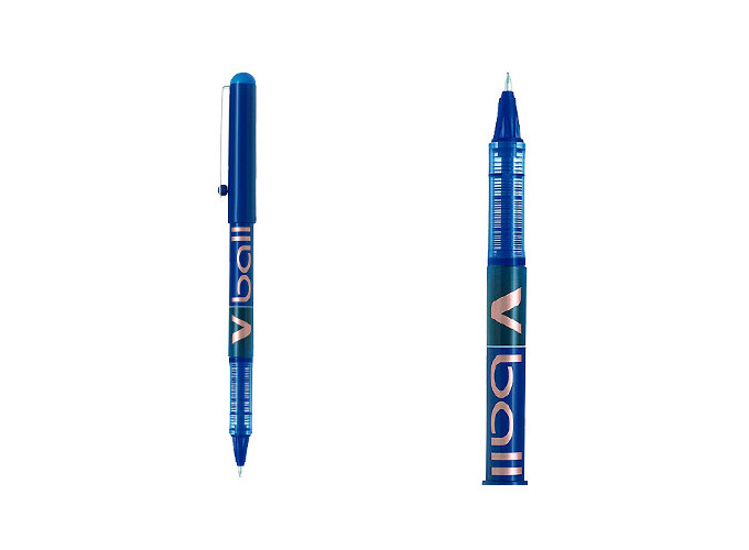 PILOT ROLLER PTE METAL V-BALL 0,7 BLEU (12)