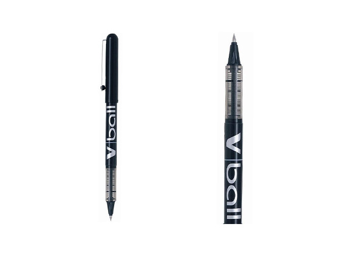PILOT ROLLER PTE METAL V-BALL 0,7 NOIR (12)