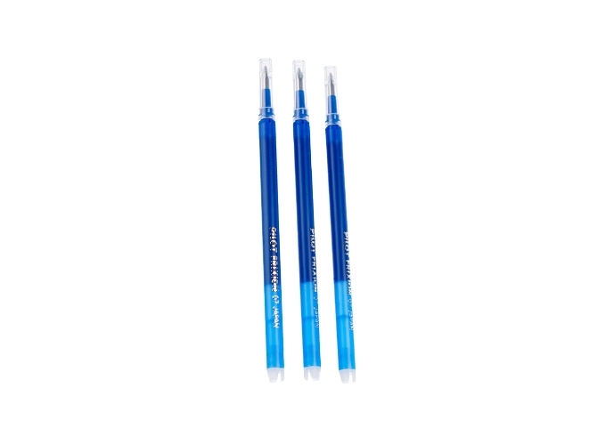 PILOT SET 3 RECH.0.7mm ROLLER  FRIXION   BLEU (12)