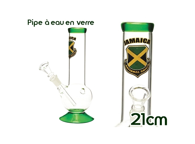 PIPE A EAU EN VERRE JAMAICA DE 21CM (1)